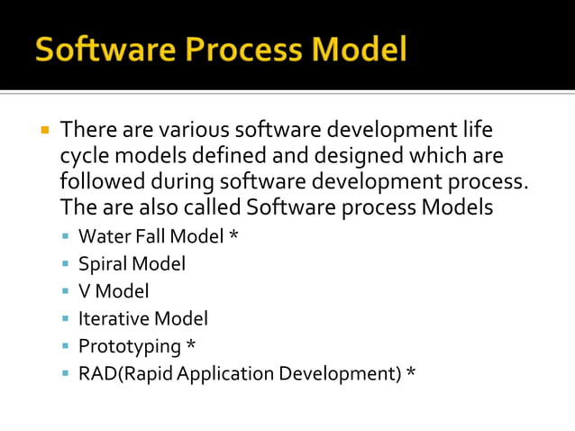 SDLC and Software Process Models | PPT