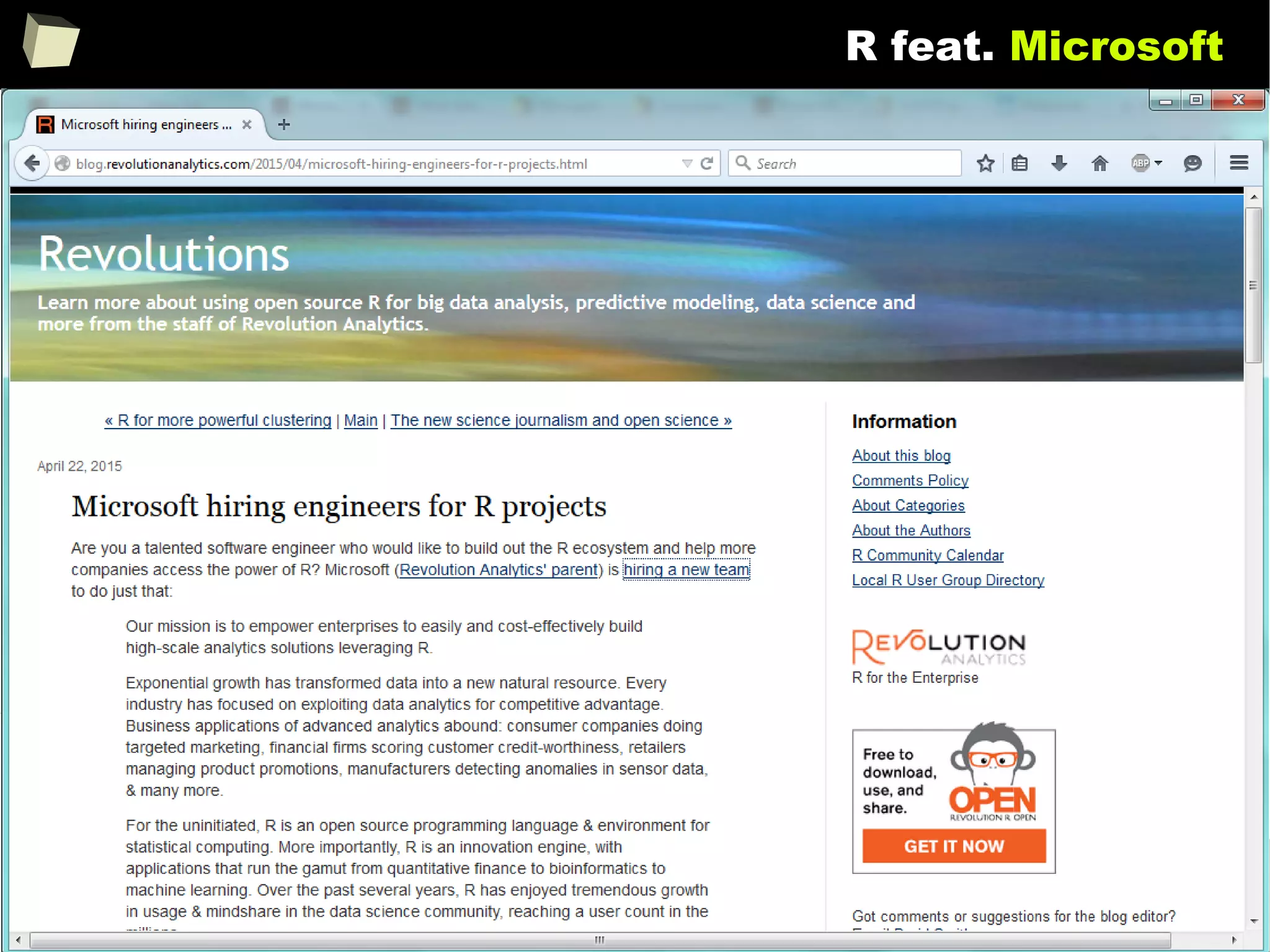 129
R feat. Microsoft
 