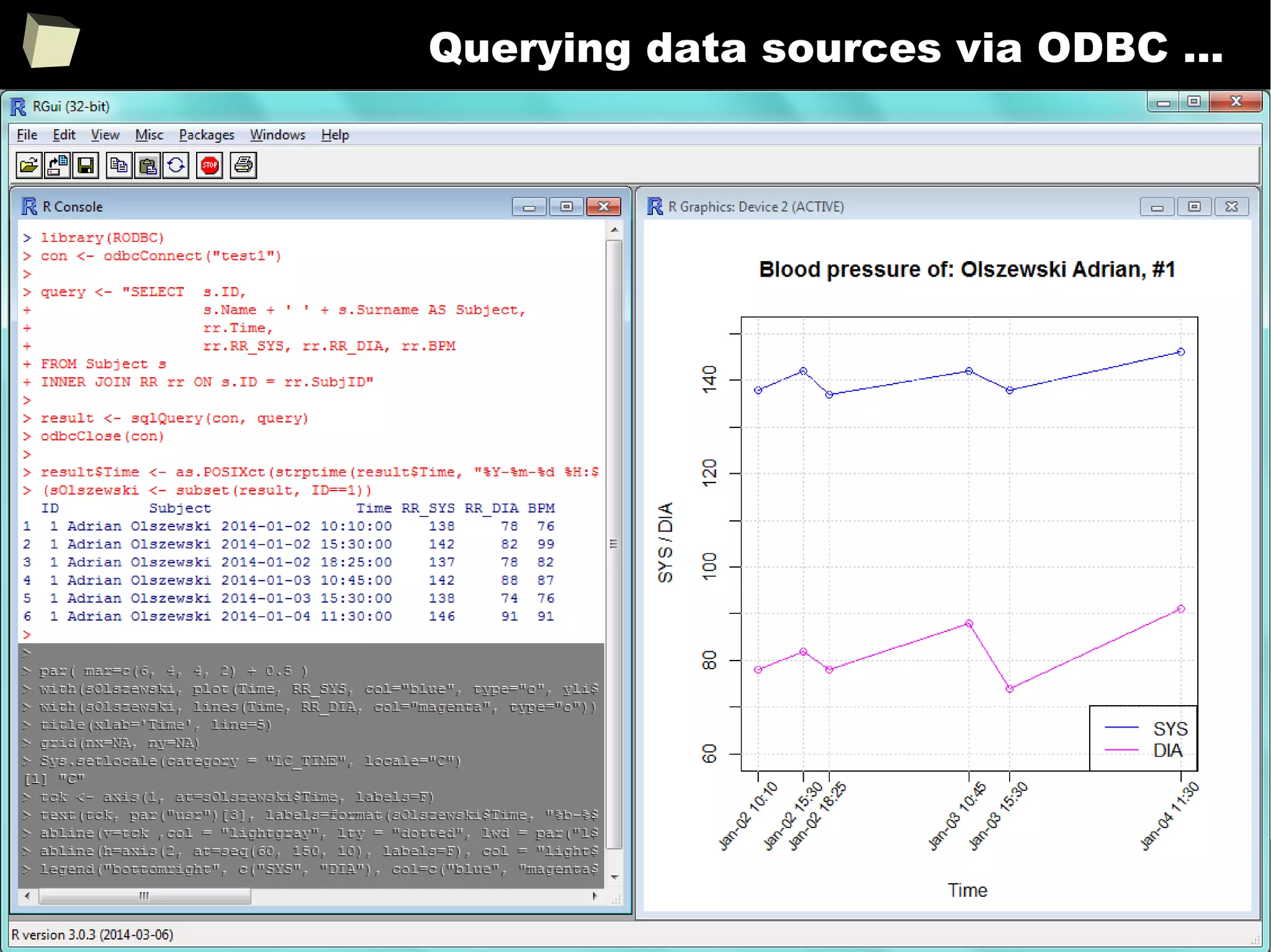 152
Querying data sources via ODBC ...
 