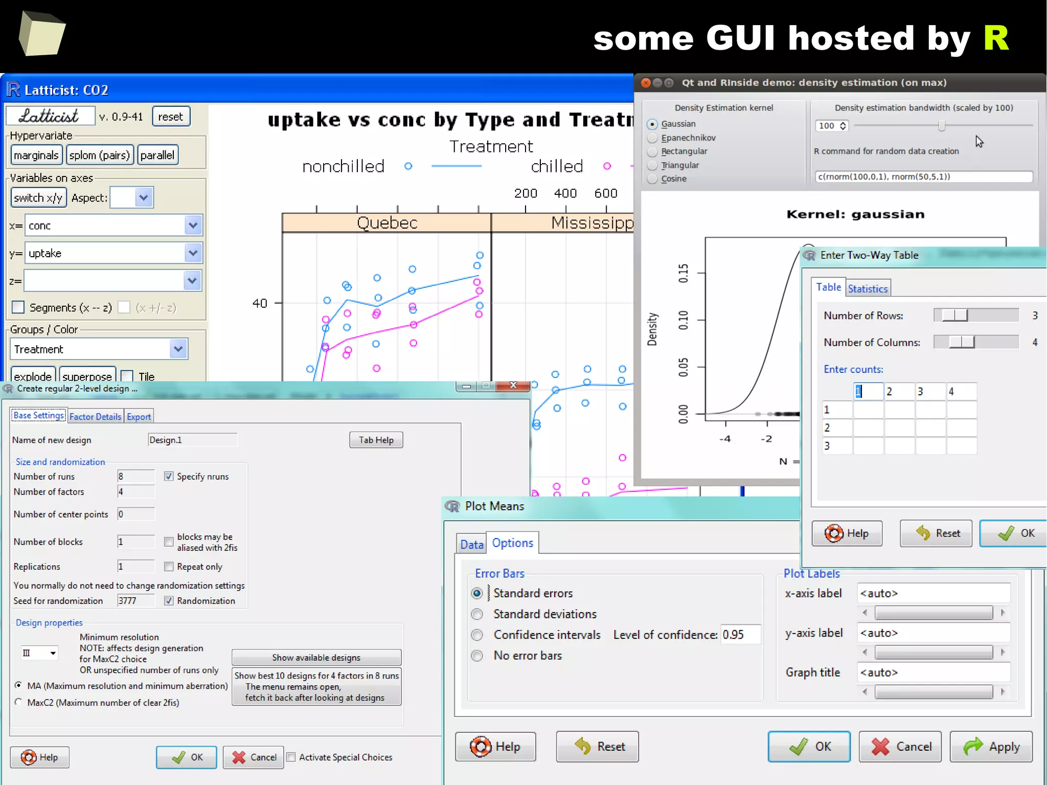189
some GUI hosted by R
 