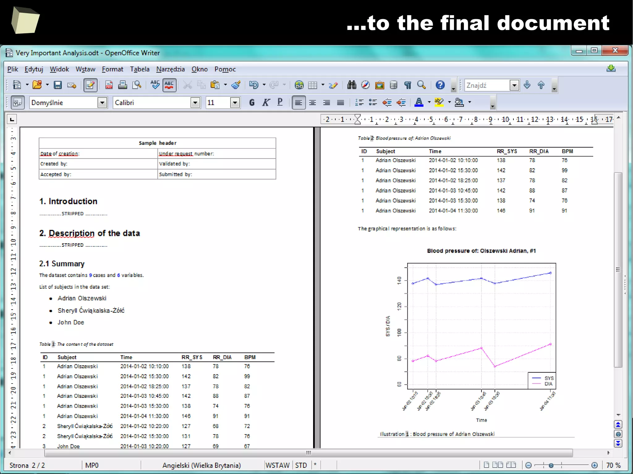 218
...to the final document
 