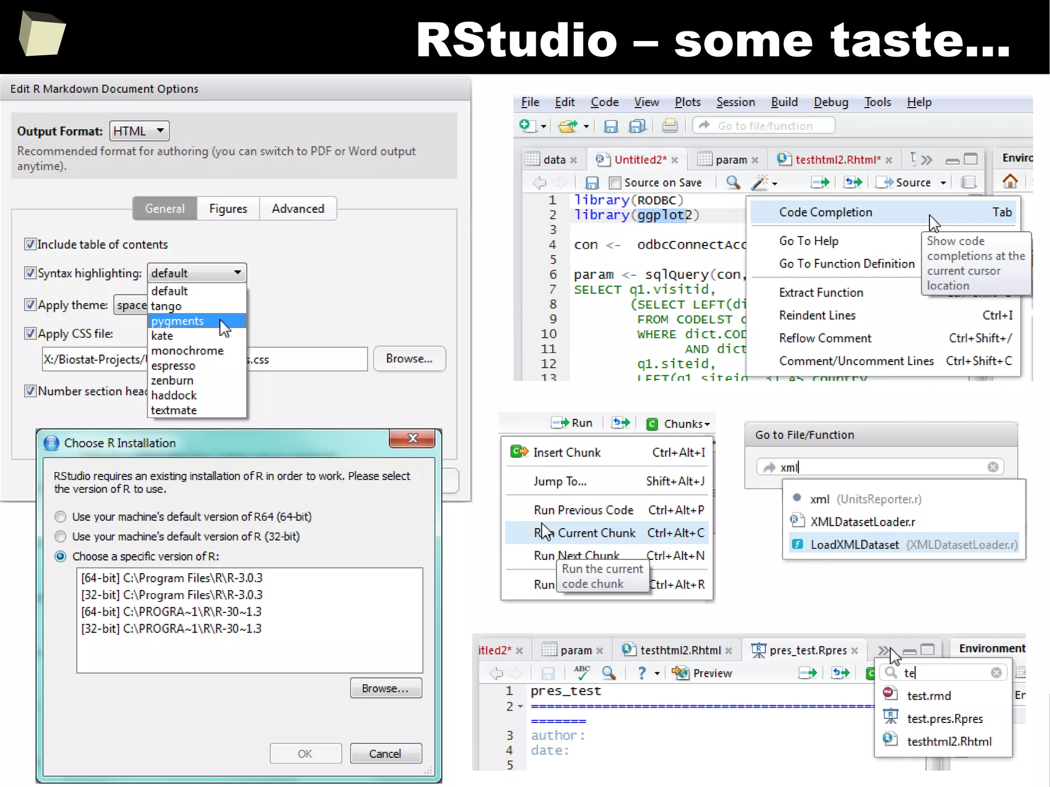 301
RStudio – some taste...
 