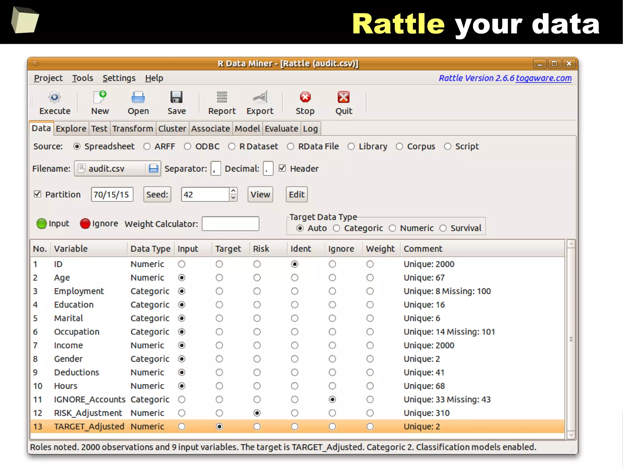 329
Rattle your data
 