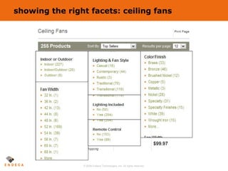 showing the right facets: ceiling fans 