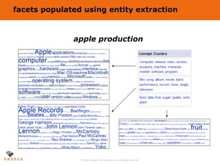 facets populated using entity extraction apple production 