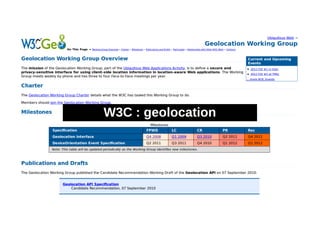 W3C : geolocation
 