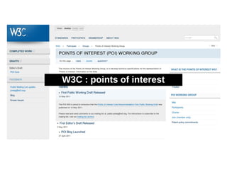 W3C : points of interest
 