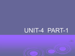 UNIT-4 PART-1
 