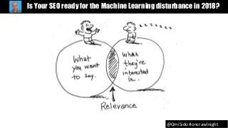 @OmiSido #oncrawlnight
Is Your SEO ready for the Machine Learning disturbance in 2018?
 