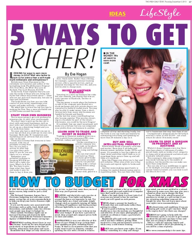 Vince Stanzione Daily Star - 5 ways to get richer ...