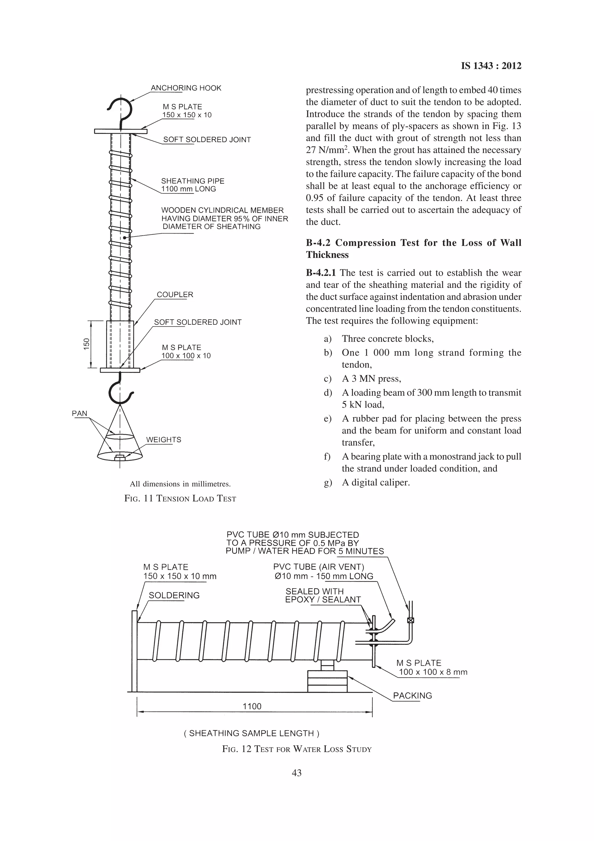 Tendon Spacing Chart.pdf Is 1343 2012 | PDF