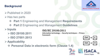 16
Background
 Published in 2020
 Has two parts
 Part 1 Engineering and Management Requirements
 Part 2 Engineering an...