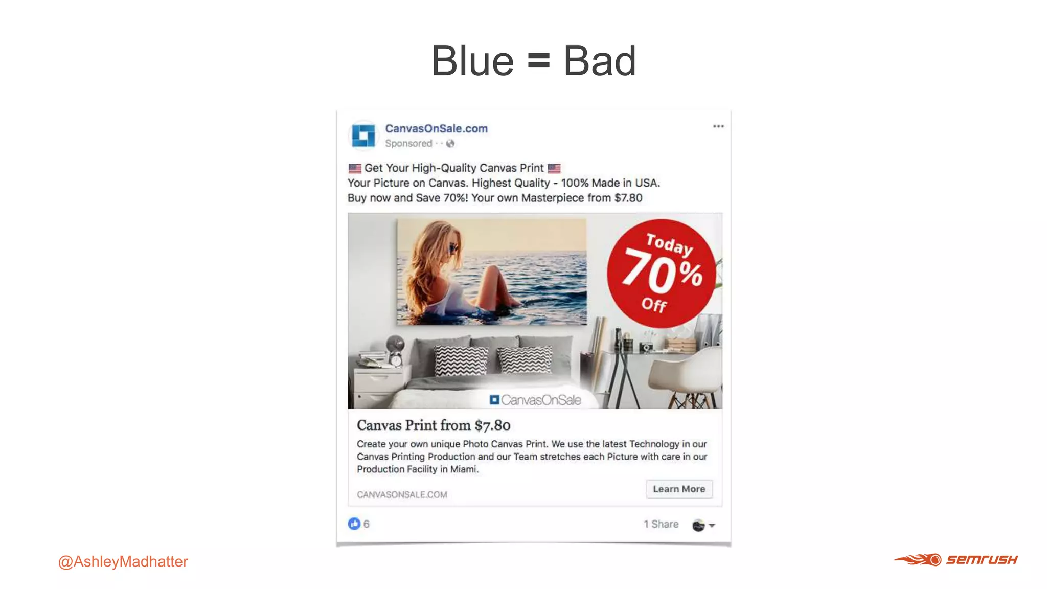 Blue = Bad
@AshleyMadhatter
 