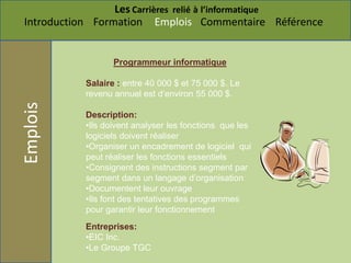 Doit enseigner et préparer des cours pour les étudiants