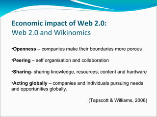 Economic, Social & Political Impact of Web 2.0