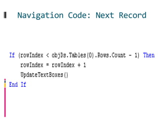 Navigation Code: Next Record
 
