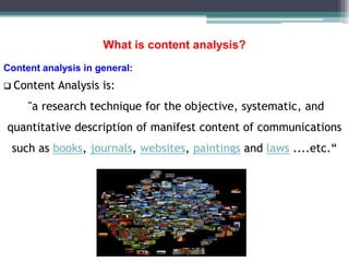 Content Analysis Sample Topic content analysis | PDF