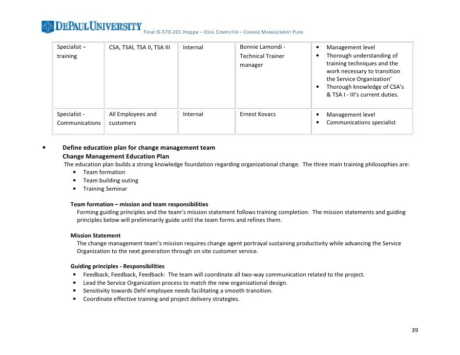 Leading Organizational Change Consulting Proposal