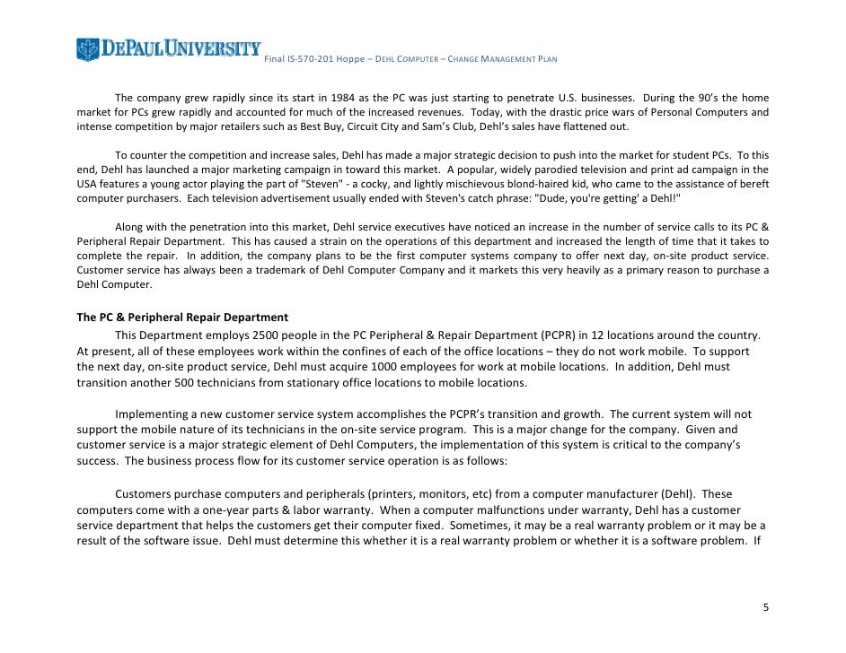 change of management letter template
