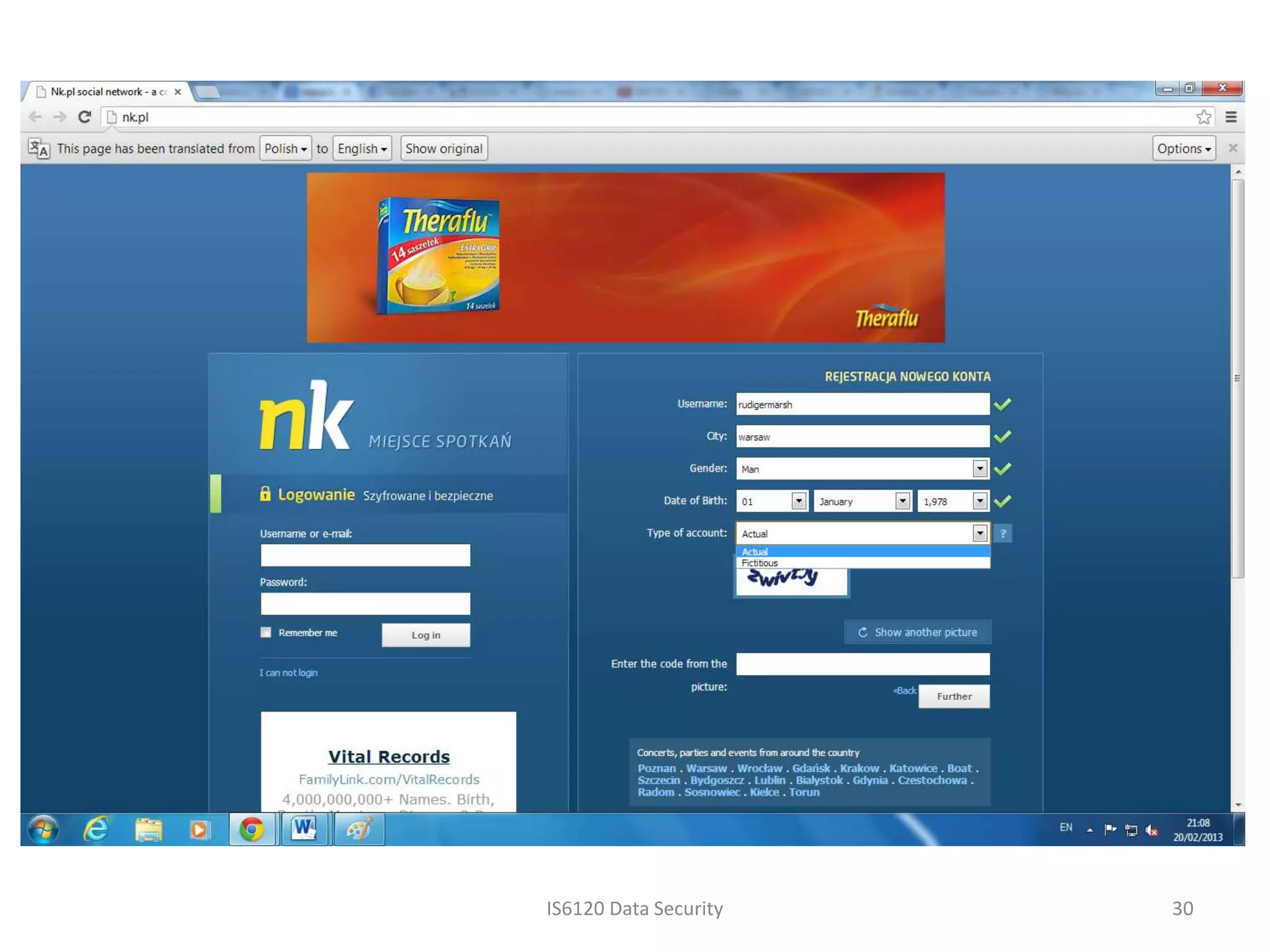 IS6120 Data Security   30
 