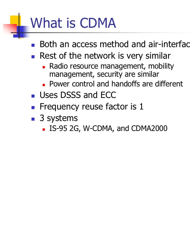 IS95 CDMA Technology