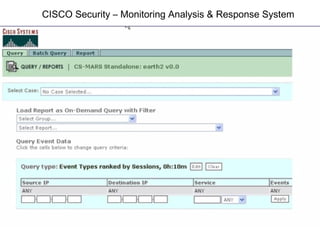 CISCO Security – Monitoring Analysis & Response System 
 