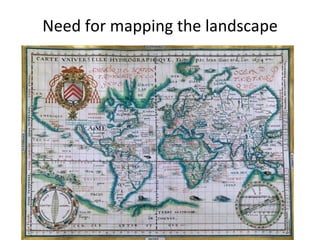 Need for mapping the landscape 