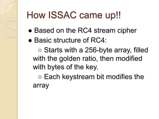 Isaac stream cipher | PPT