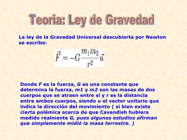 Resultado de imagen de La teoría de la Gravedad de Newton