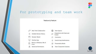 For prototyping and team work
 