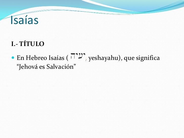 Isaías
