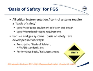 Optimizing Fire3 and Gas System Design Using the ISA Technical Report ...