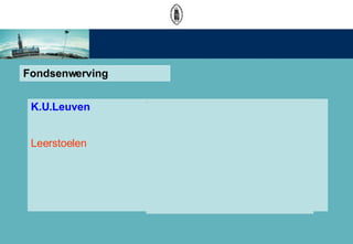 Fondsenwerving K.U.Leuven Leerstoelen 
