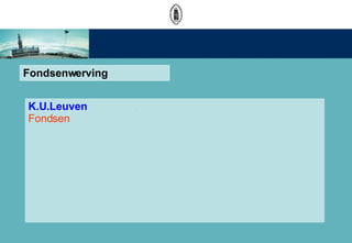 Fondsenwerving K.U.Leuven Fondsen 