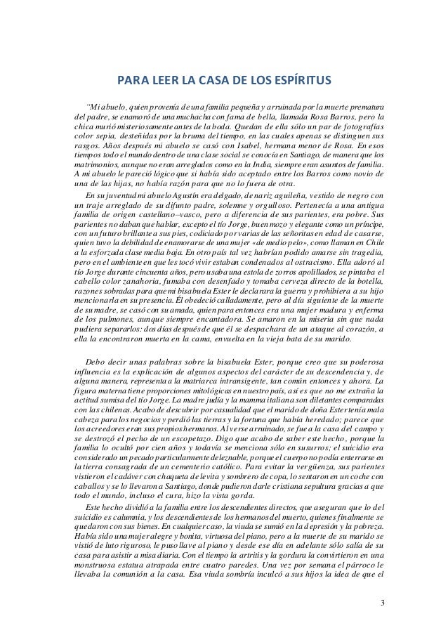 Isabel Allende Y La Casa De Los Espíritus Apuntes