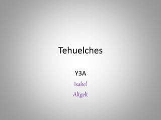 Tehuelches
Y3A
Isabel
Altgelt
 
