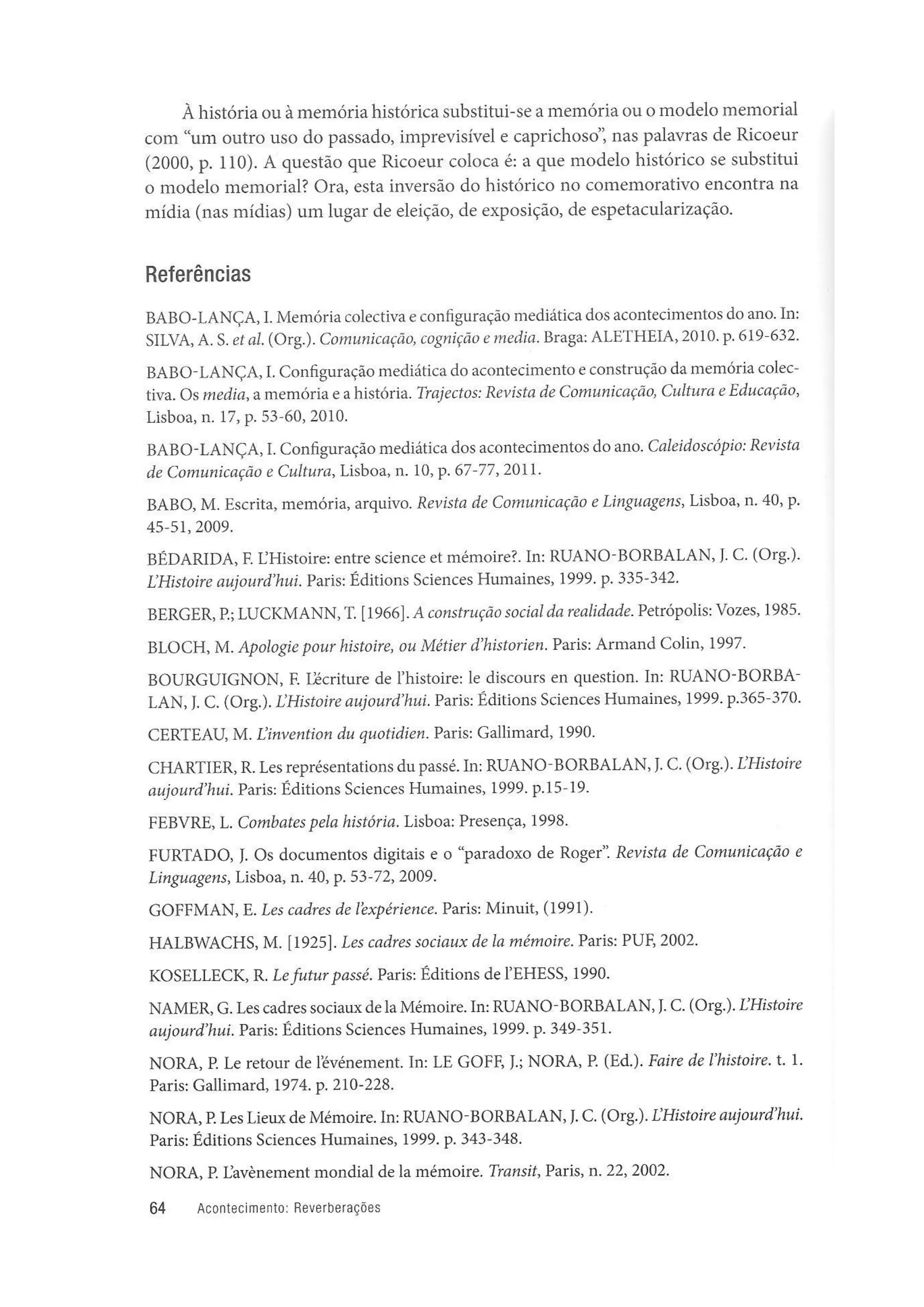 Isabel Babo Lança - acontecimento e memória