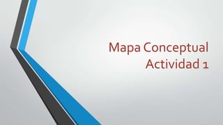 Mapa Conceptual
Actividad 1
 