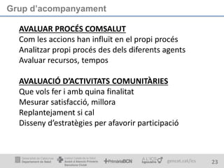 El repte de l'avaluació de l'acció comunitària - Isabel Garrido