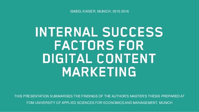 Master thesis on internal marketing