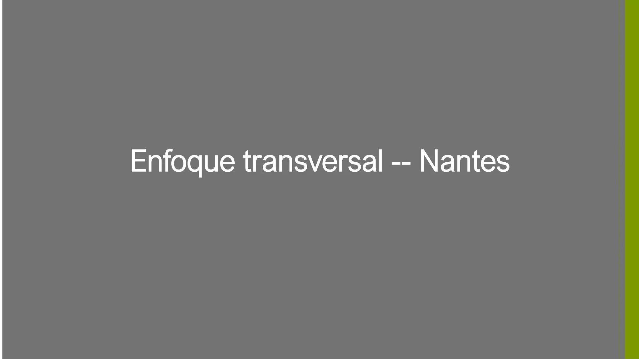 Enfoque transversal -- Nantes
 
