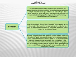 CAPÍTULO VI.ALCANCES LOGRADOS.