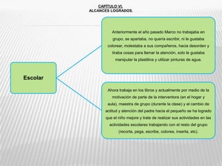 CAPÍTULO VI.ALCANCES LOGRADOS.