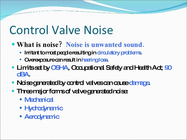 Basic Control Valve Sizing and Selection