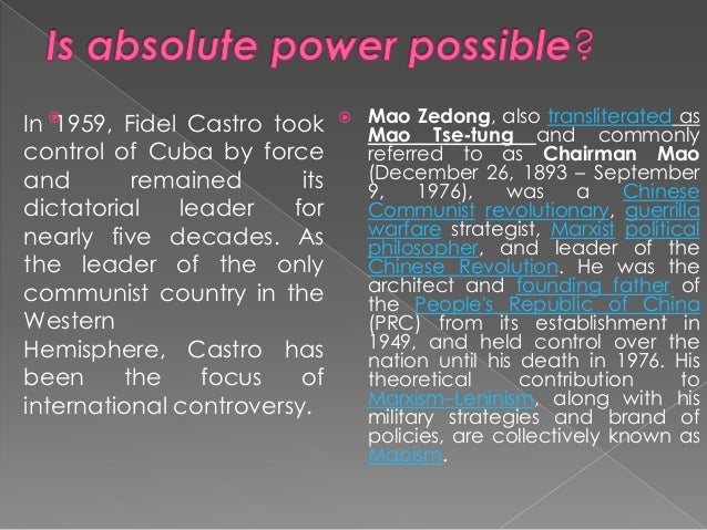 what is absolute power