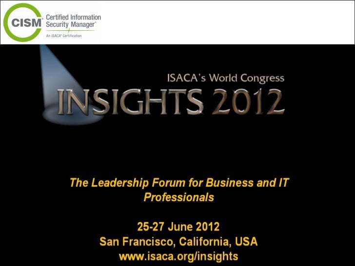 ISACA Belgium CERT view 2011