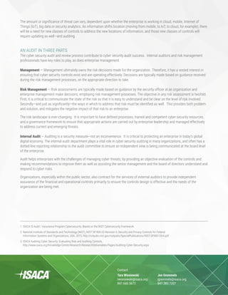 ISACA Cybersecurity Audit course brochure | PDF