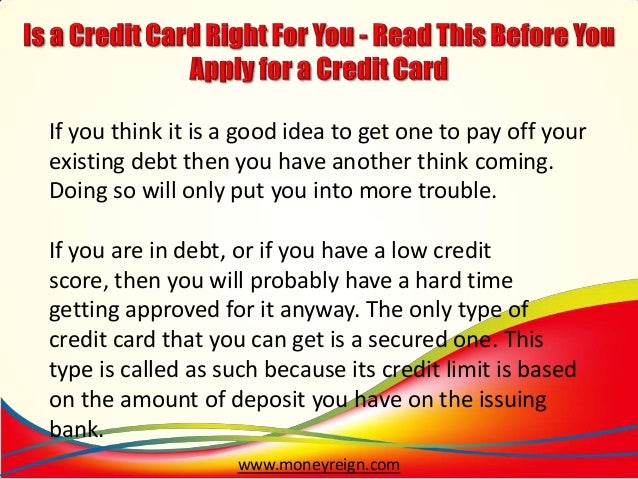 Is a Credit Card Right For You? - Read This Before You Apply for a Cr…