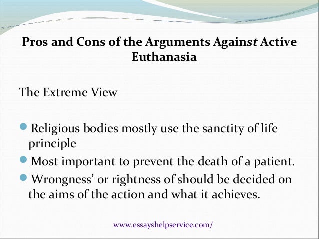 Argumentative essay against euthanasia