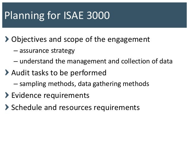 Isae 3000 Report Template